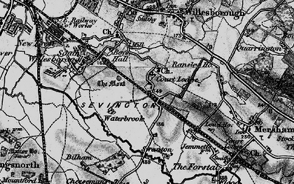 Old map of Sevington in 1895