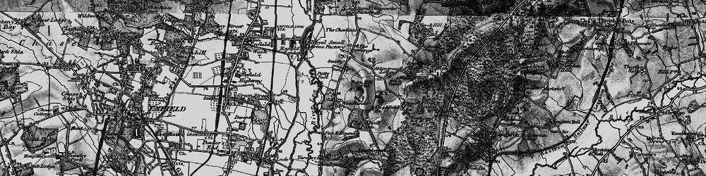 Old map of Sewardstone in 1896