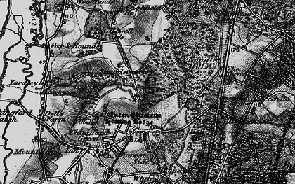 Old map of Sewardstonebury in 1896