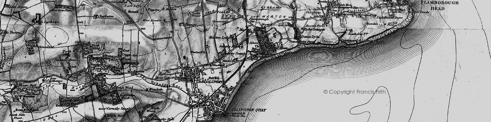 Old map of Sewerby in 1897