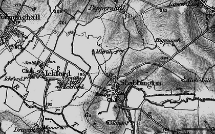 Old map of Little Ickford in 1895