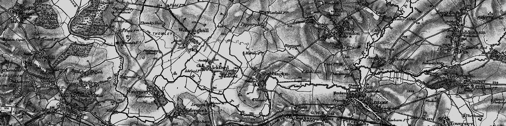 Old map of Shabbington in 1895