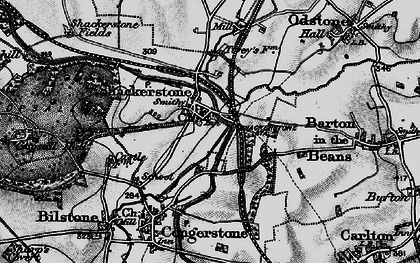 Old map of Shackerstone in 1895