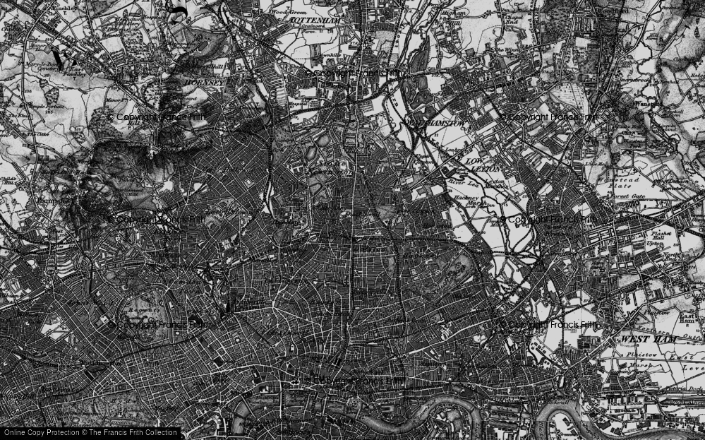 Old Map of Shacklewell, 1896 in 1896