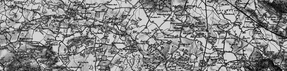 Old map of Shadoxhurst in 1895