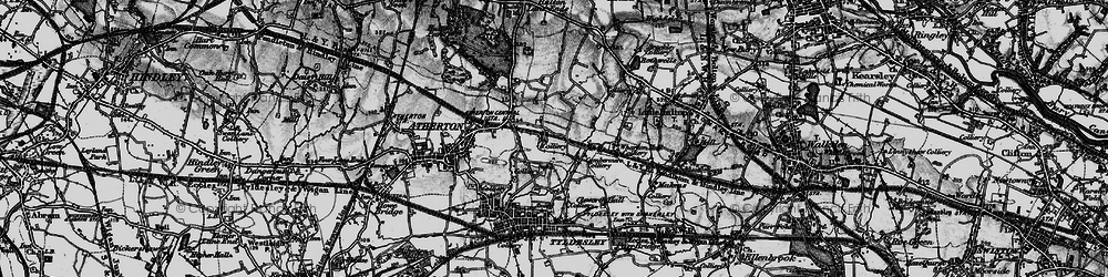 Old map of Shakerley in 1896