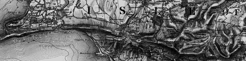 Old map of Shalcombe in 1895