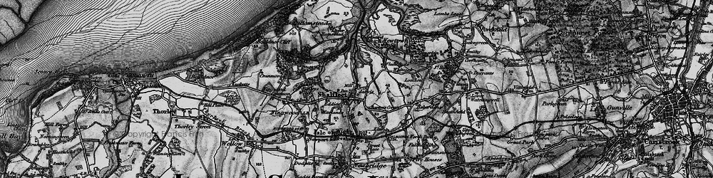 Old map of Shalfleet in 1895