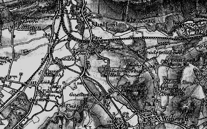 Old map of Shalford in 1896