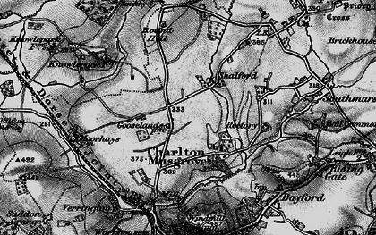 Old map of Shalford in 1898