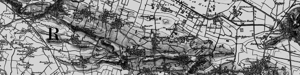 Old map of Shapwick in 1898