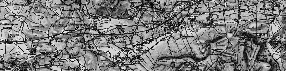Old map of Sharcott in 1898