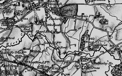 Old map of Shard End in 1899