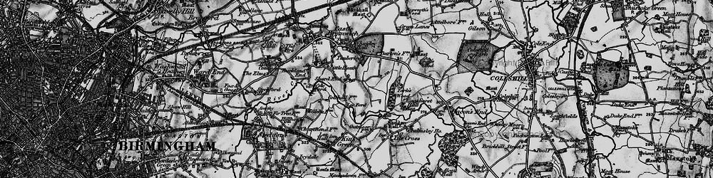 Old map of Shard End in 1899