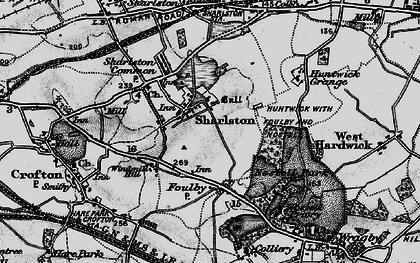 Old map of Sharlston in 1896