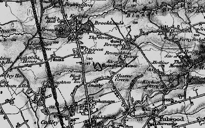 Old map of Sharoe Green in 1896