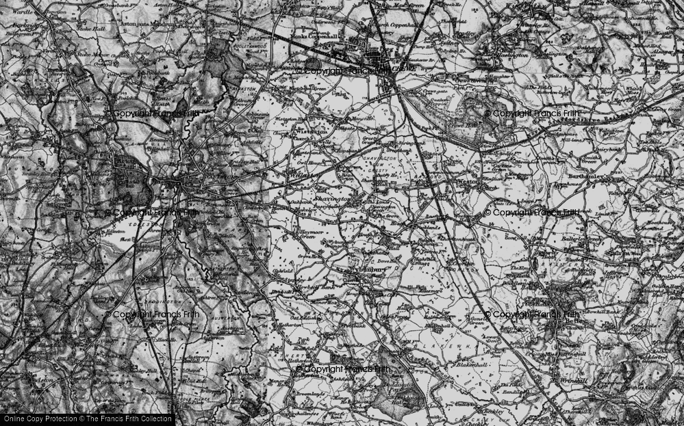 Old Map of Shavington, 1897 in 1897