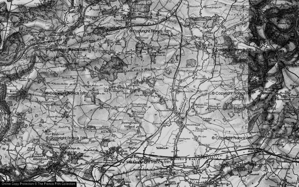 Old Map of Shaw, 1898 in 1898