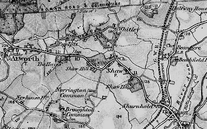 Old map of Shaw in 1898
