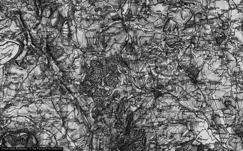 Old Map of Shaw Common, 1896 in 1896