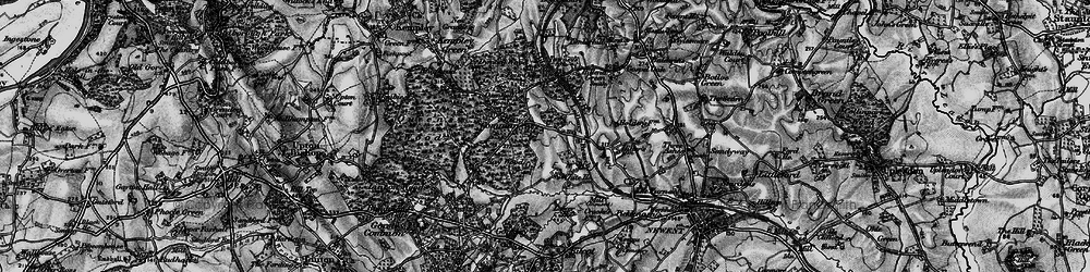 Old map of Shaw Common in 1896