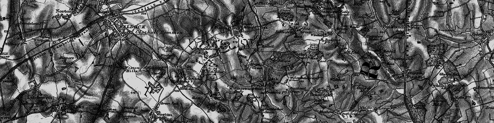 Old map of Shaw Green in 1896