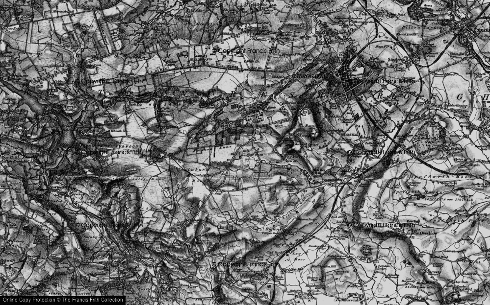 Old Map of Shaw Green, 1898 in 1898