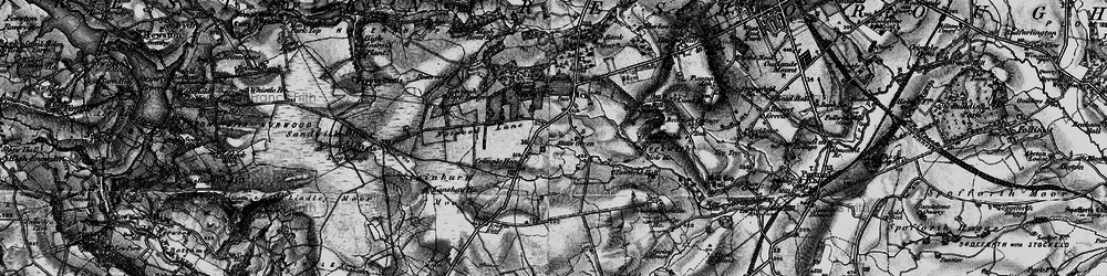 Old map of Shaw Green in 1898