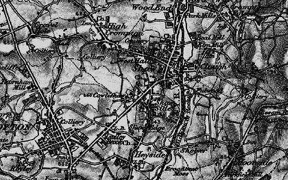 Old map of Shaw Side in 1896