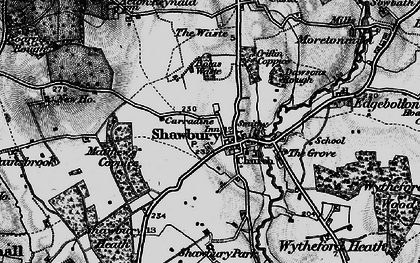 Old map of Shawbury in 1899