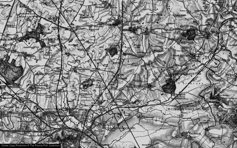 Old Map of Shawell, 1898 in 1898