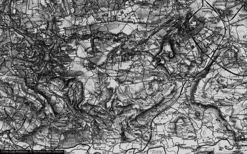 Old Map of Shawfield Head, 1898 in 1898