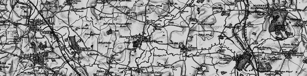 Old map of Sheepy Parva in 1899
