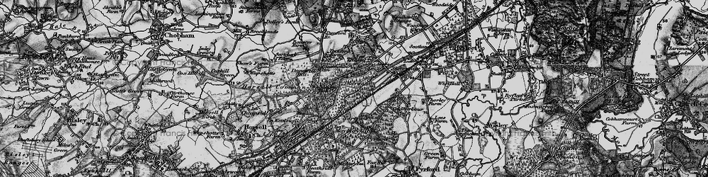 Old map of Sheerwater in 1896