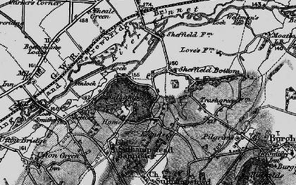 Old map of Sheffield Bottom in 1895