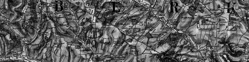 Old map of Shefford Woodlands in 1895