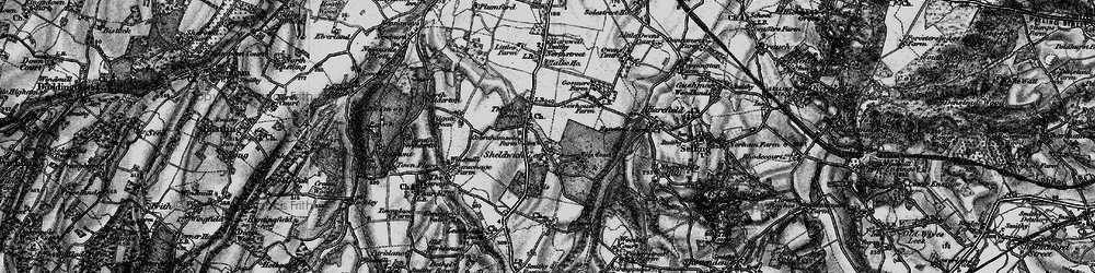 Old map of Sheldwich in 1895