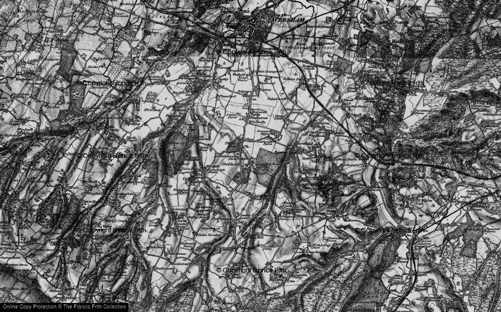 Old Map of Sheldwich Lees, 1895 in 1895