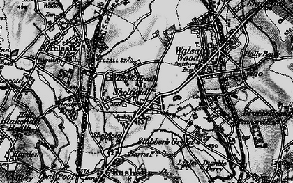 Old map of Shelfield in 1899