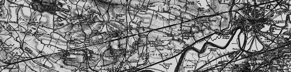 Old map of Shell Green in 1896