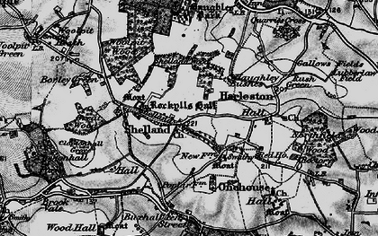 Old map of Shelland in 1898
