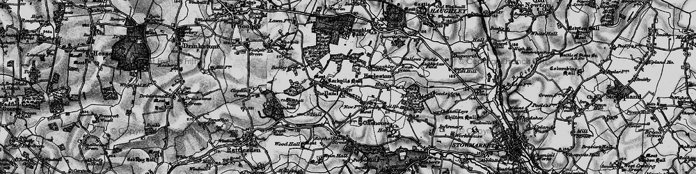 Old map of Shelland in 1898