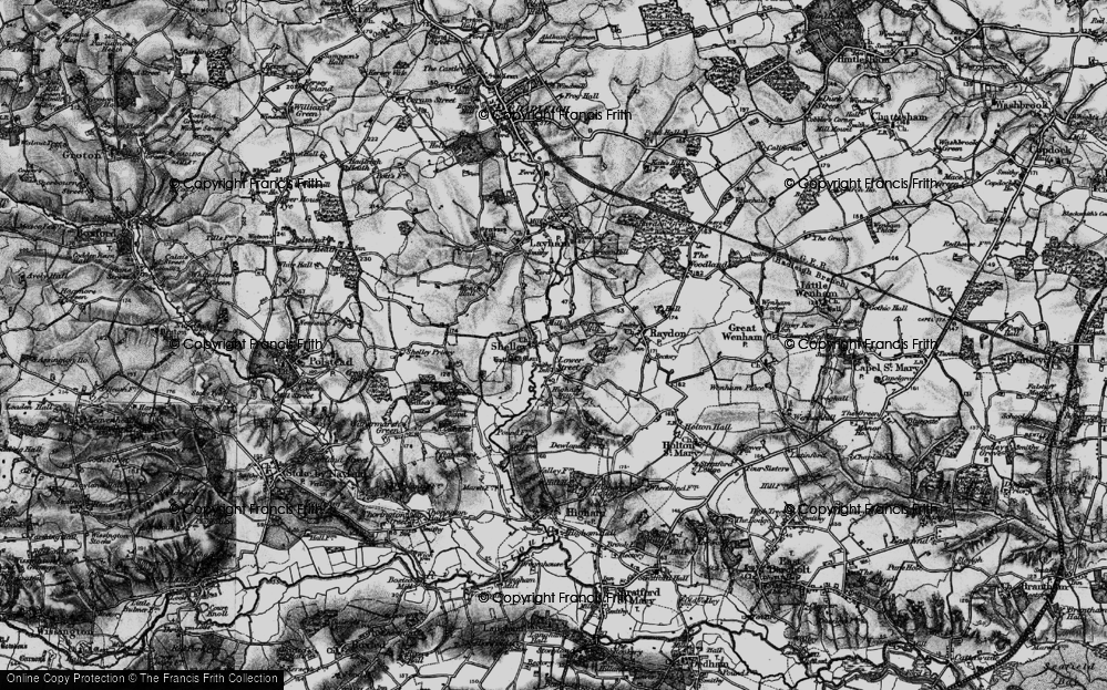 Old Map of Shelley, 1896 in 1896