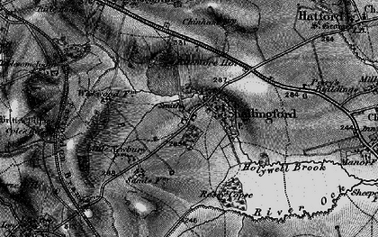 Old map of Shellingford in 1895