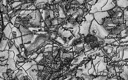 Old map of Shellwood Cross in 1896
