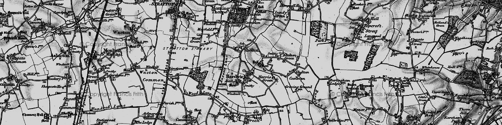 Old map of Shelton in 1898