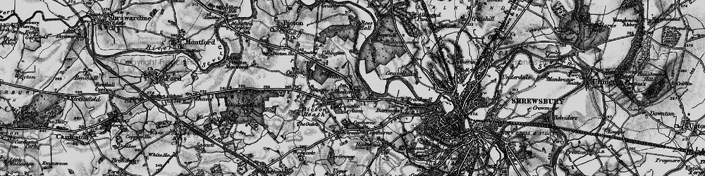 Old map of Berwick Ho in 1899