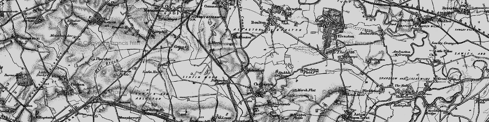 Old map of Shelton Lock in 1895
