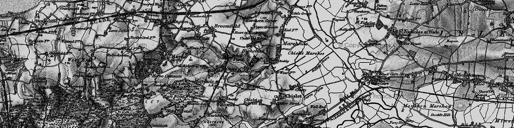 Old map of Shelvingford in 1895