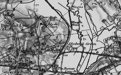 Old map of Shelwick in 1898